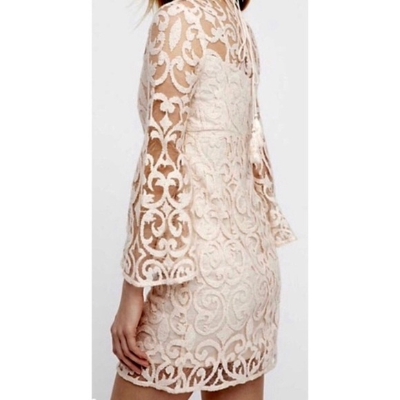 Free People Cream and Silver Mini Dress - Picture 6 of 8